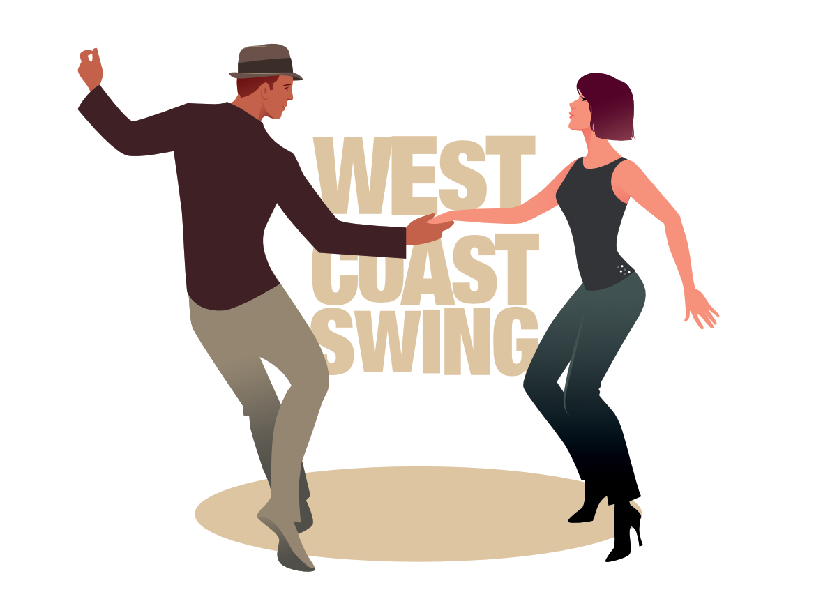 Вест Кост свинг танец. Свинг Западного побережья. Танцующая пара вектор. WCS танец.